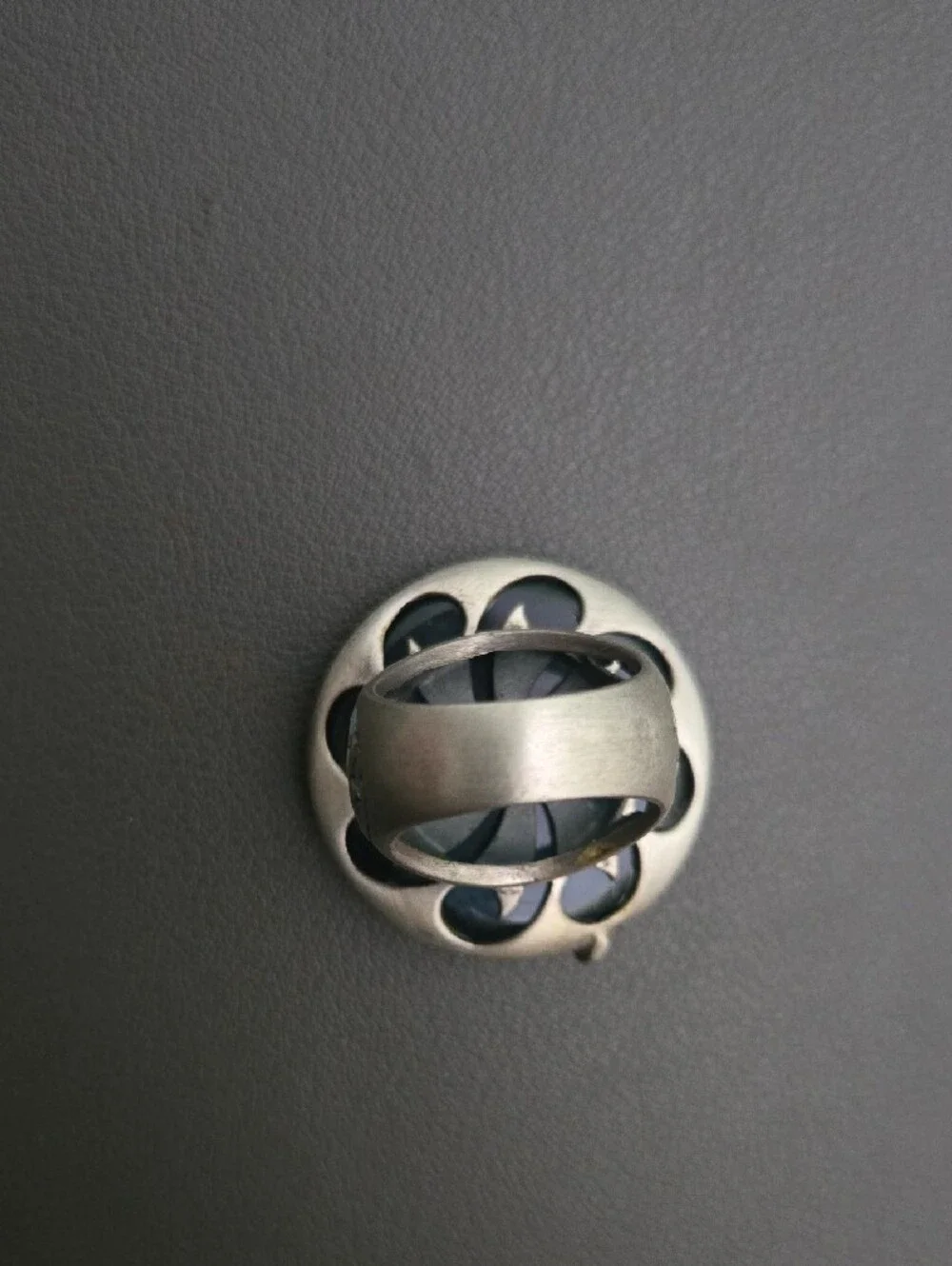 925 Stering Silver Customize Korean traditional Circle Statement Ring - Picture 3 of 4